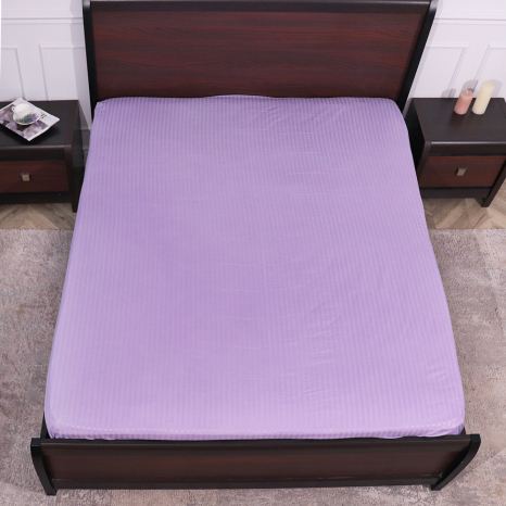 Простирадло на резинці (120*200*25) фіолетова смужка №2218