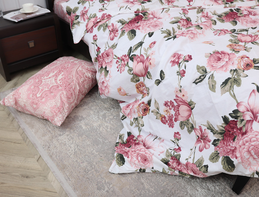 Двоспальний набір постільної білизни 180*220 із Бязі "Gold" №155025AB Черешенка™