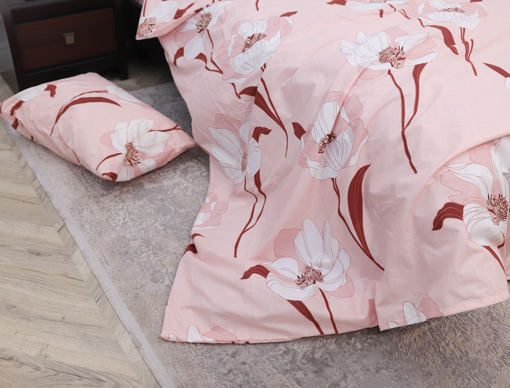 Полуторний набір постільної білизни 150*220 із Бязі "Gold" №155028 Черешенка™