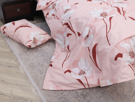 Полуторний набір постільної білизни 150*220 із Бязі "Gold" №155028 Черешенка™