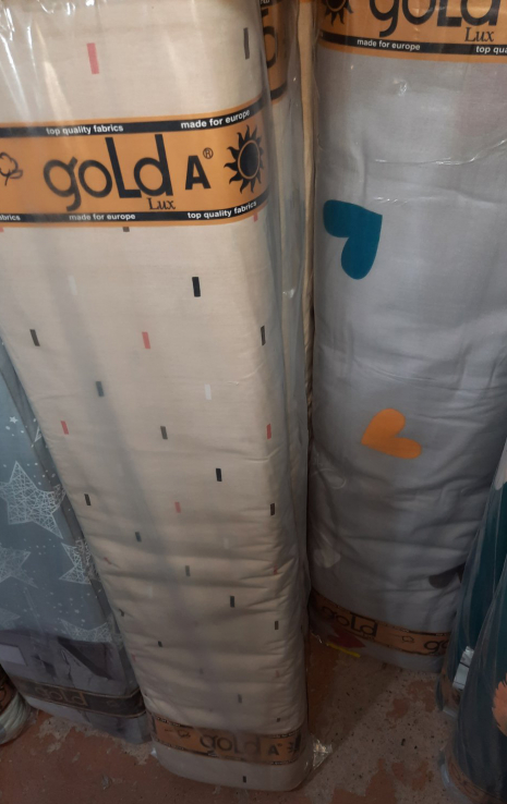 Тканина для постільної білизни Бязь "Gold" Lux "Вираз кохання (сірий)" GL1662 (A+B) - (50м+50м)