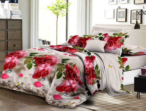 Двоспальний набір постільної білизни 180*220 із Бязі "Gold" №153060 Черешенка™