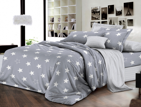 Полуторний набір постільної білизни 150*220 із Ранфорсу №181987AB Черешенка™