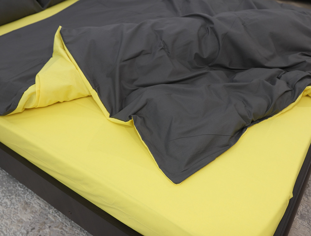 Сімейний набір однотонної постільної білизни із Бязі "Gold" №155516AB Черешенка™