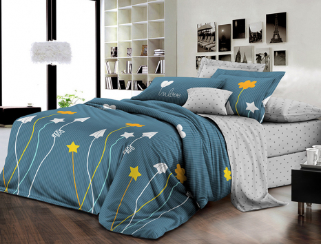 Полуторный набор постельного белья 150*220 из Ранфорса №183286AB Черешенка™