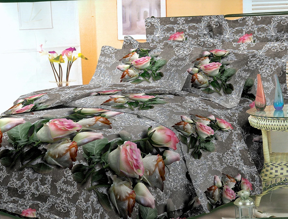 Двоспальний набір постільної білизни 180*220 із Бязі "Gold" №15472 Черешенка™