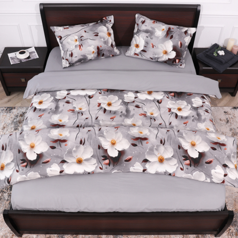 Семейный набор постельного белья 240*220 из микрофибры №202911АВ Черешенка™