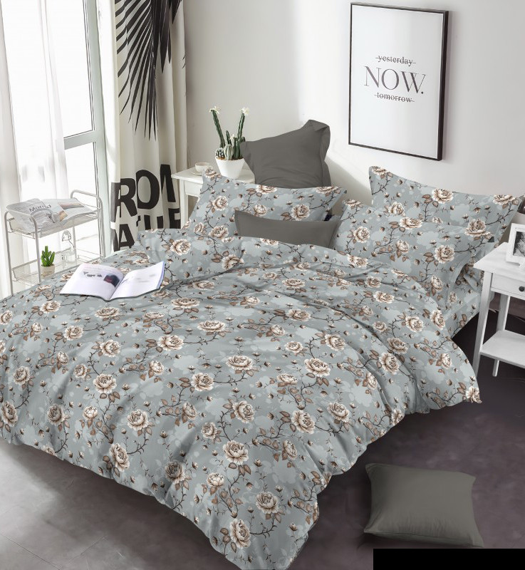 Ткань для постельного белья Бязь "Gold" Lux GL19550grey