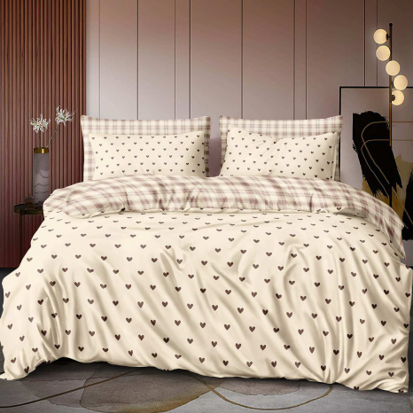 Тканина для постільної білизни Бязь "Gold" Lux GL50630ABbeige (A+B) - (50м+50м)