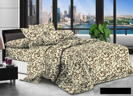 Ткань для постельного белья Полиэстер 75 PL54005beige (80м)