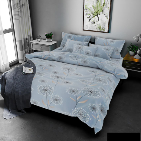 Ткань для постельного белья Бязь "Gold" Lux GL8028blue