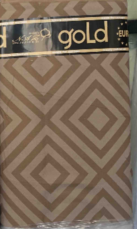 Ткань для постельного белья Бязь "Gold" Lux ромбы GL8118-brown (50м)