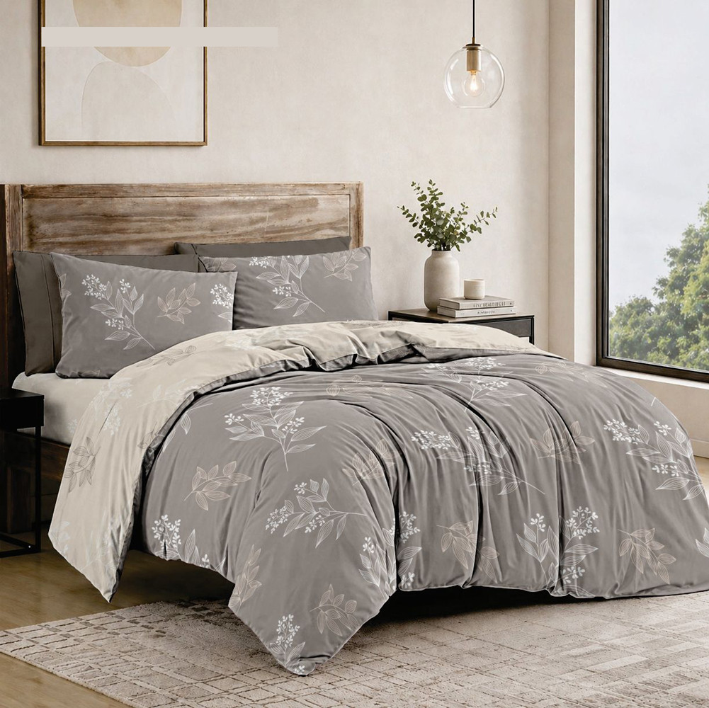 Тканина для постільної білизни Бязь "Gold" Lux 11610grey (A+B) - (50м+50м)