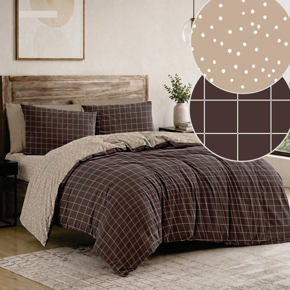 Тканина для постільної білизни Бязь "Gold" Lux GL1266Brown (A+B) - (50м+50м)