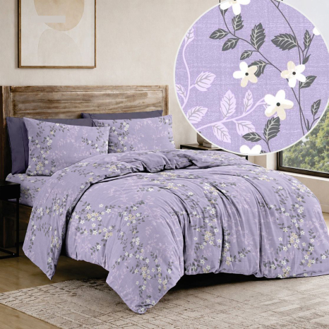 Тканина для постільної білизни Бязь "Gold" Lux GL12340lilac