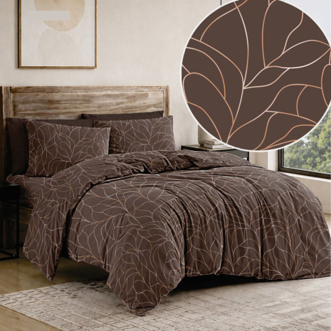 Ткань для постельного белья Бязь "Gold" Lux GL12701brown