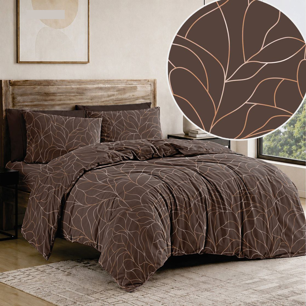 Ткань для постельного белья Бязь "Gold" Lux GL12701brown