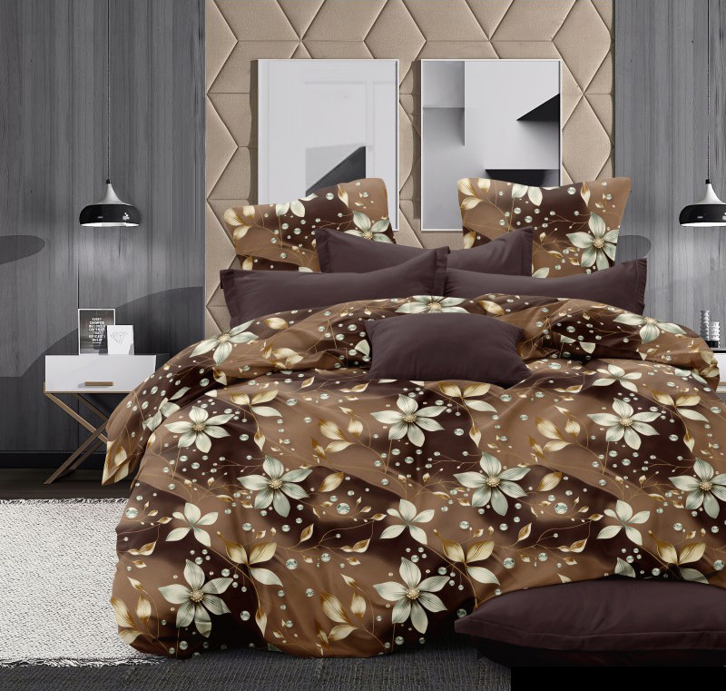Ткань для постельного белья Бязь "Gold" Lux GL19520brown